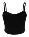 Soallure Woman Top Black Size 8 Polyester, Elastane