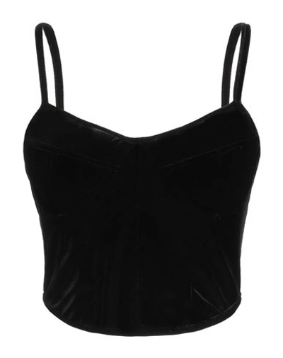 Soallure Woman Top Black Size 8 Polyester, Elastane In Black