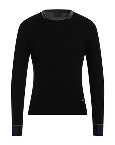 Peuterey Man Sweater Black Size S Wool, Polyamide, Acrylic In Black