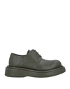 Paloma Barceló Woman Lace-up Shoes Military Green Size 10 Soft Leather