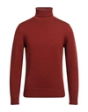 Filippo De Laurentiis Man Turtleneck Brick Red Size 38 Merino Wool