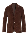 L.b.m 1911 L. B.m. 1911 Man Suit Jacket Brown Size 38 Cotton In Red