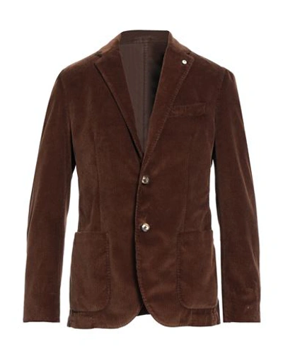 L.b.m 1911 L. B.m. 1911 Man Suit Jacket Brown Size 38 Cotton In Brown