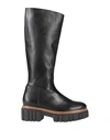 Civico14 Woman Knee Boots Black Size 7 Soft Leather In Black