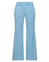 Tela Woman Pants Sky Blue Size 6 Polyester, Lambswool, Elastane