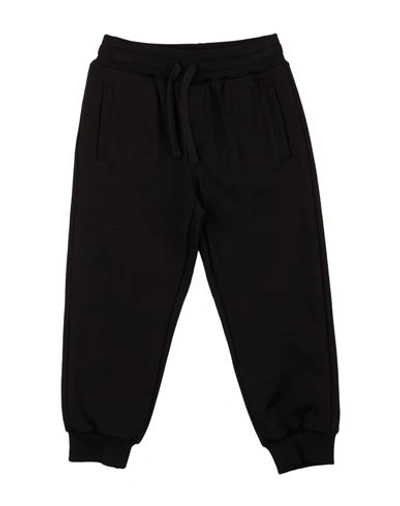 Dolce & Gabbana Babies'  Toddler Girl Pants Black Size 3 Cotton, Elastane, Polyurethane
