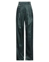 Agnona Woman Pants Dark Green Size 0 Viscose, Polyamide, Wool