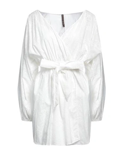 Manila Grace Woman Short Dress White Size 6 Cotton