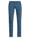 Barba Napoli Man Denim Pants Light Blue Size 35 Cotton, Elastane