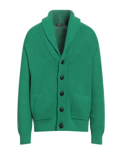 Drumohr Man Cardigan Green Size 46 Merino Wool
