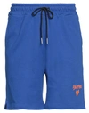 Self Made By Gianfranco Villegas Man Shorts & Bermuda Shorts Blue Size Xs Cotton