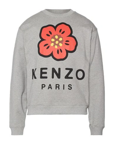 Kenzo Man Sweatshirt Grey Size S Cotton, Elastane