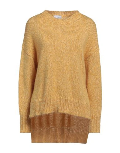 Sfizio Woman Sweater Yellow Size 6 Acrylic, Mohair Wool, Polyamide