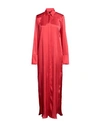 Federica Tosi Woman Maxi Dress Red Size 6 Acetate, Silk