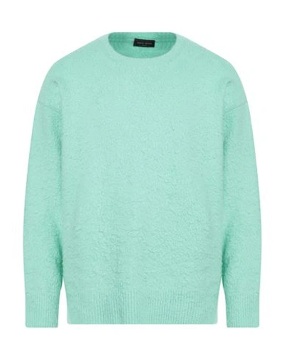 Roberto Collina Man Sweater Light Green Size 36 Cotton, Nylon, Elastane