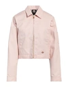 Dickies Woman Jacket Light Pink Size L Polyester, Cotton