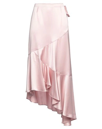 Isabelle Blanche Paris Woman Midi Skirt Pink Size Xxs Acetate, Polyester