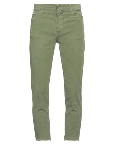 Department 5 Man Pants Sage Green Size 31 Cotton, Elastane