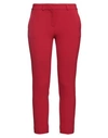 SIMONA CORSELLINI SIMONA CORSELLINI WOMAN PANTS RED SIZE 6 POLYESTER, VISCOSE, COTTON, ELASTANE