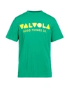 Valvola. Man T-shirt Green Size M Cotton