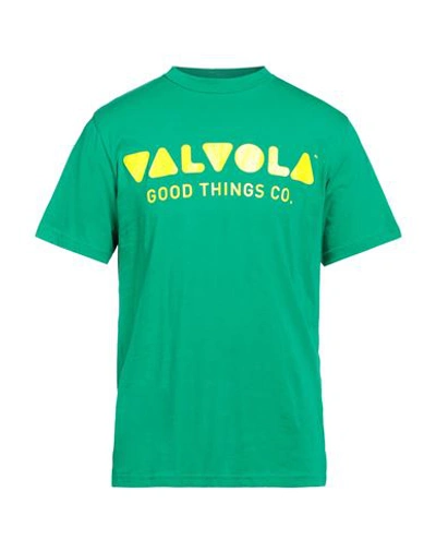 Valvola. Man T-shirt Green Size M Cotton