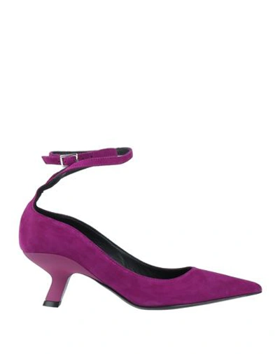 Vic Matie Vic Matiē Woman Pumps Mauve Size 6 Soft Leather In Purple