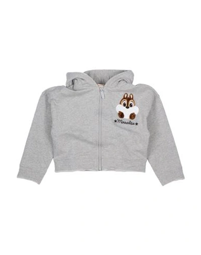 Monnalisa Babies'  Toddler Girl Sweatshirt Light Grey Size 5 Cotton, Elastane