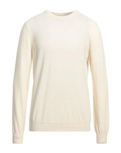 Re Branded Re_branded Man Sweater Cream Size M Cashmere, Polyamide In White