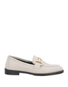 Nila & Nila Woman Loafers Light Grey Size 8 Soft Leather