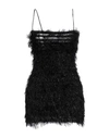 Laneus Woman Mini Dress Black Size 4 Wool, Mohair Wool, Polyamide