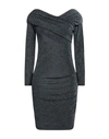 Kaos Woman Mini Dress Deep Teal Size 4 Polyamide, Metallic Fiber, Elastane In Green