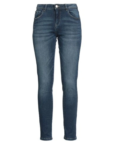Yes Zee By Essenza Woman Denim Pants Blue Size 32 Cotton, Elastane