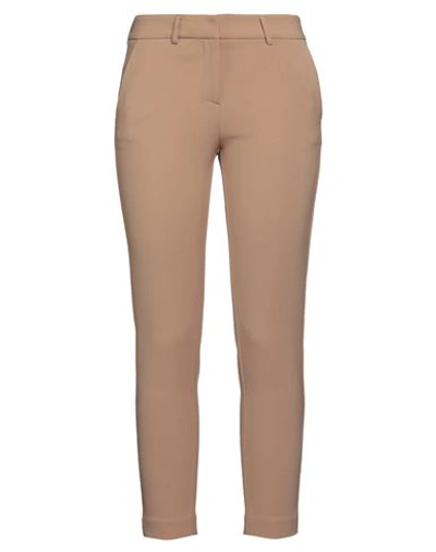 Simona Corsellini Woman Pants Camel Size 4 Polyester, Viscose, Cotton, Elastane In Beige