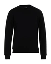 Sseinse Man Sweatshirt Black Size S Cotton, Polyester