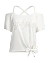Ea7 Woman T-shirt White Size Xs Modal, Polyester