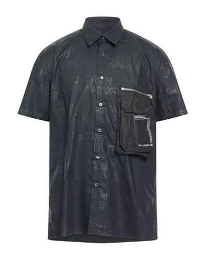 Costume National Man Shirt Black Size 40 Cotton, Polyester