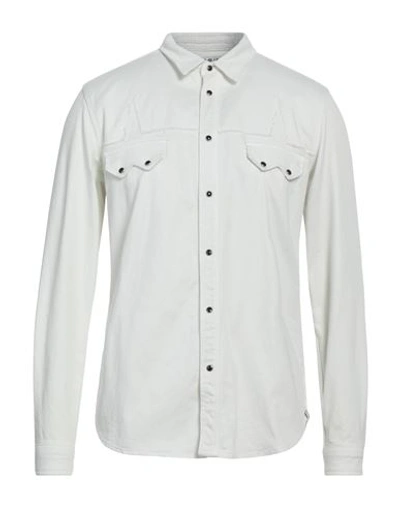Berna Man Shirt White Size M Cotton, Elastane