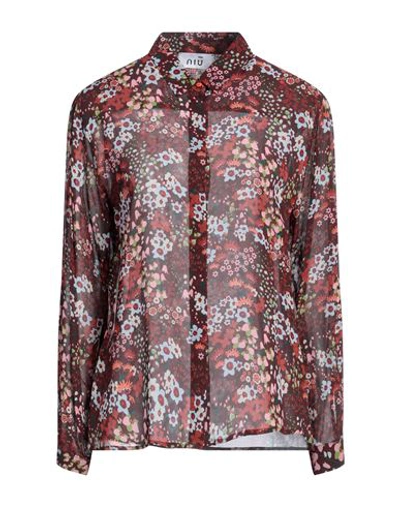 Niū Woman Shirt Burgundy Size Xs Viscose In Red