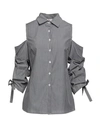 X's Milano Woman Shirt Lead Size 8 Cotton, Elastane In Grey