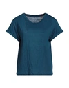 Majestic Filatures Woman T-shirt Deep Jade Size 4 Linen, Elastane In Green