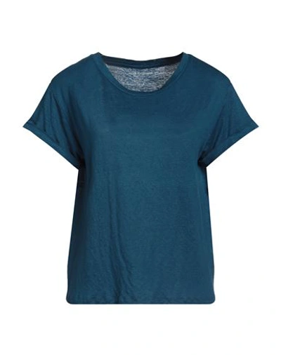 Majestic Filatures Woman T-shirt Deep Jade Size 4 Linen, Elastane In Green
