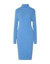 Kaos Jeans Woman Short Dress Light Blue Size M Acrylic, Polyamide, Mohair Wool, Elastane