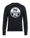 North Sails Man Sweatshirt Midnight Blue Size S Viscose, Nylon, Elastane