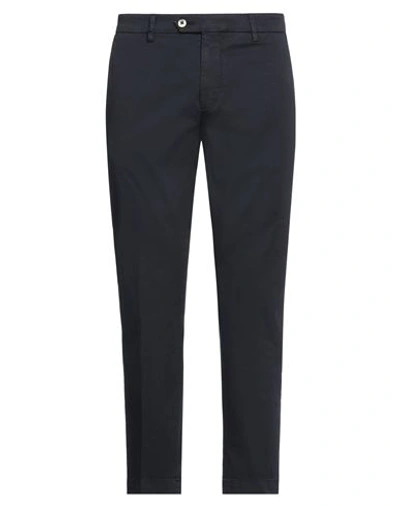 Michael Coal Man Pants Navy Blue Size 36 Cotton, Elastane In Navy Blue