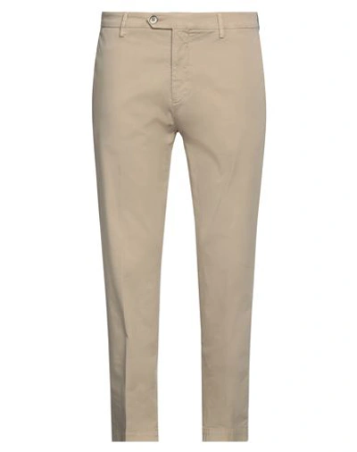 Michael Coal Man Pants Beige Size 40 Cotton, Elastane In Beige