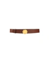 Stella Mccartney Woman Belt Brown Size 36 Textile Fibers