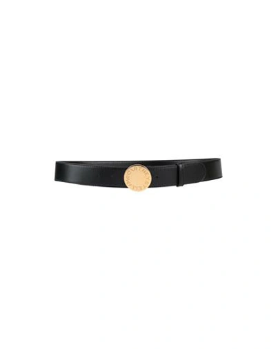 Stella Mccartney Black Logo Buckle Faux Leather Belt