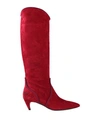 Roger Vivier Woman Knee Boots Brick Red Size 9 Soft Leather In Red