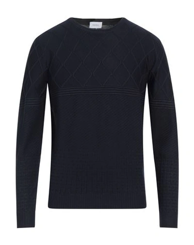 SSEINSE SSEINSE MAN SWEATER MIDNIGHT BLUE SIZE S VISCOSE, NYLON