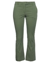 Douuod Woman Pants Military Green Size 6 Cotton, Elastane